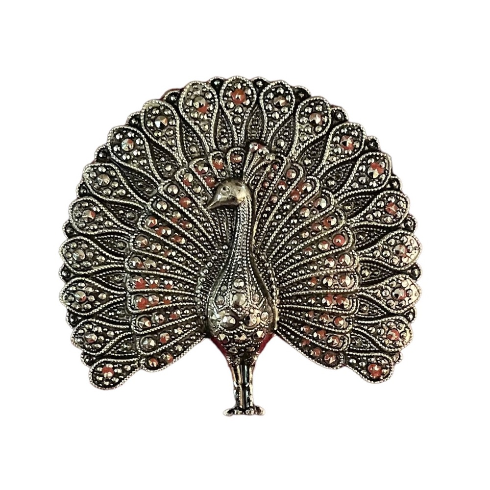 60s Vintage Peacock Brooch Pin